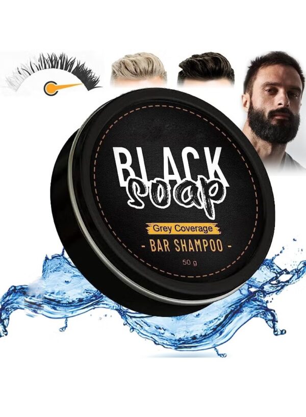 Black Shampoo Bar Soap for Men – Hair and Beard Repair Soap