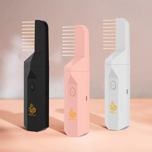 Electric Hair Brush Incense Burner for Bakhoor – 2-in-1 Aromatherapy & Hair Styling Tool