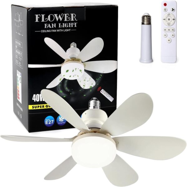 Small Socket Fan Light with Remote Control – Efficient, Convenient, and Versatile