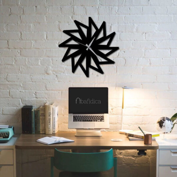 Edgy Strips 3D Wall Clock – Black | Golden | Silver – 30 x 30 CM – High Gloss Finish