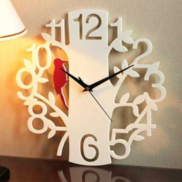 Sparrow’s Nest Acrylic Wall Clock – Nature-Inspired Elegance in 3D