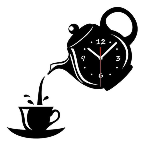 Kettle Wall Clock – Rustic Charm for Kitchen & Home (20×20 cm)