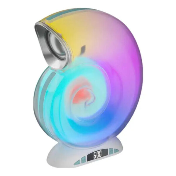Conch Music Table Lamp - RGB Bluetooth Speaker Lamp with 256 Color Modes & Alarm Clock