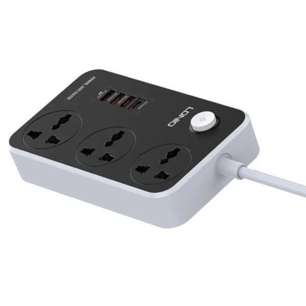 Anti Static Power Socket - 9-in-1 Surge Protector with 3 AC Outlets & 6 Smart USB Ports