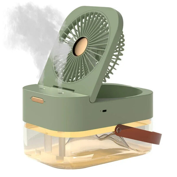 Mini Air Conditioner Fan | Portable USB Personal Cooler with Humidifier & Night Light