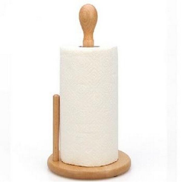 Bamboo Paper Roll Stand – Eco-Friendly & Reusable