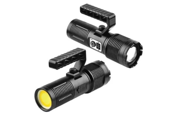 Multifunctional Searchlight – 4-Mode Rechargeable Zoom Flashlight
