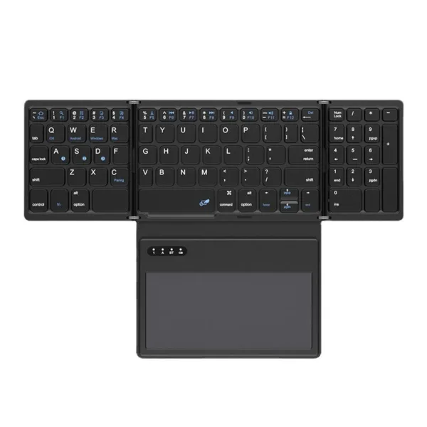 New B055 Business Leather Folding Keyboard – Large Touch Bluetooth Keyboard