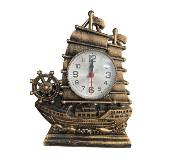 Sailboat-Shaped Alarm Clock – Nautical Quartz Timepiece